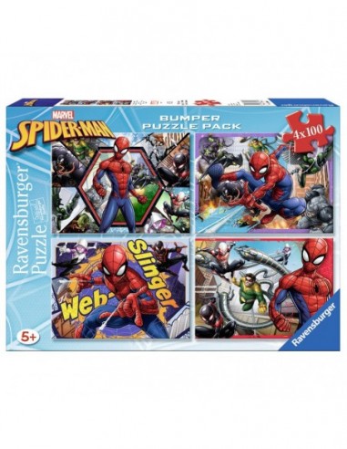 Puzzle Spiderman Marvel 4x100pz