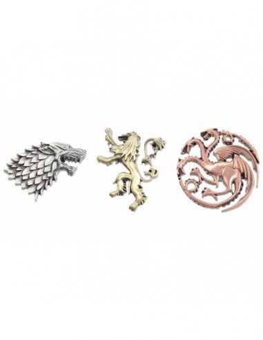 Set 3 pin emblemas Juego de Tronos