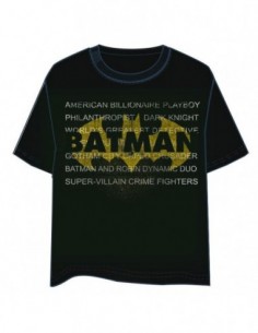 Camiseta Letras Batman DC...