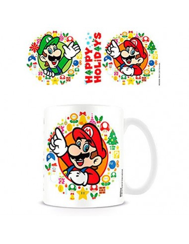 Taza Felices Fiestas Super Mario Bros...